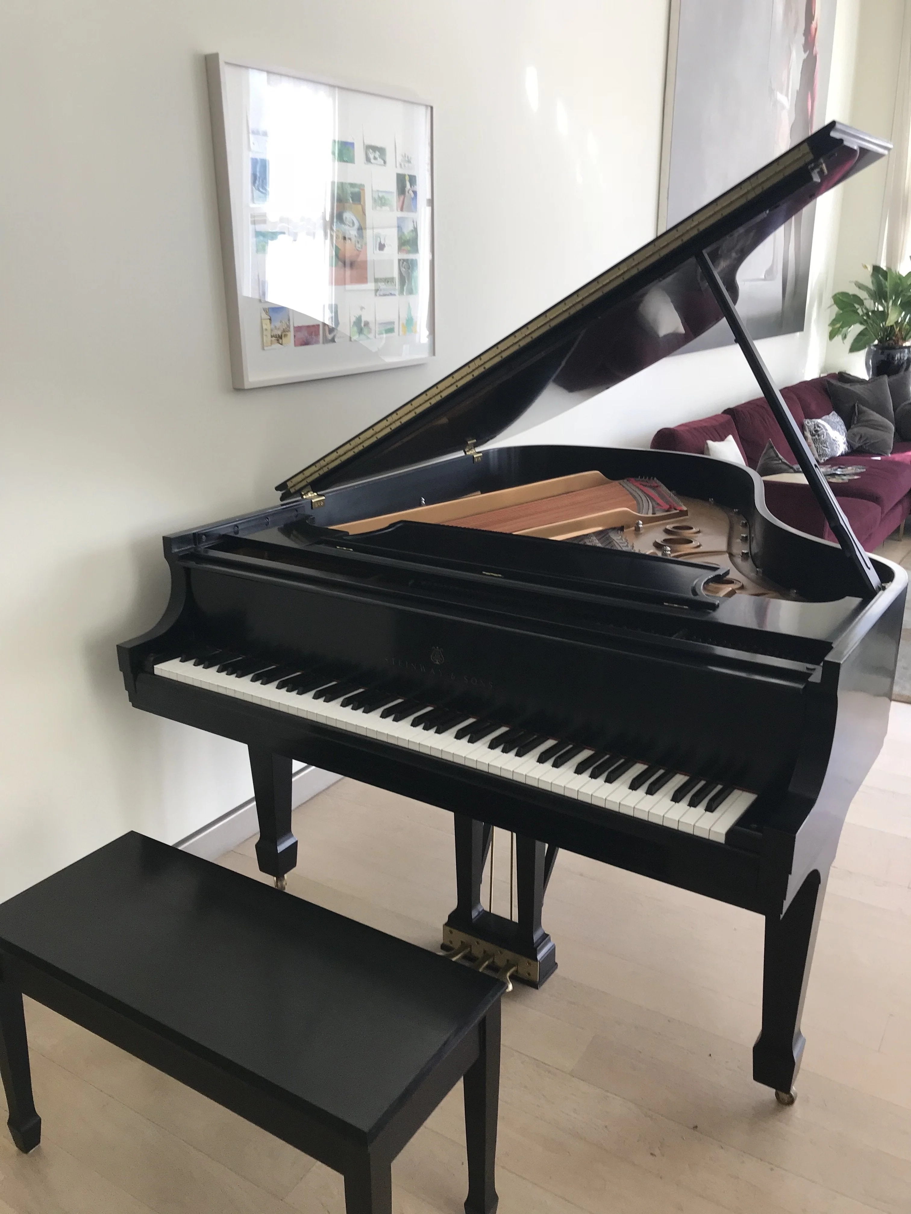 1993 Steinway Grand Piano Model L | Ebony - Image 2