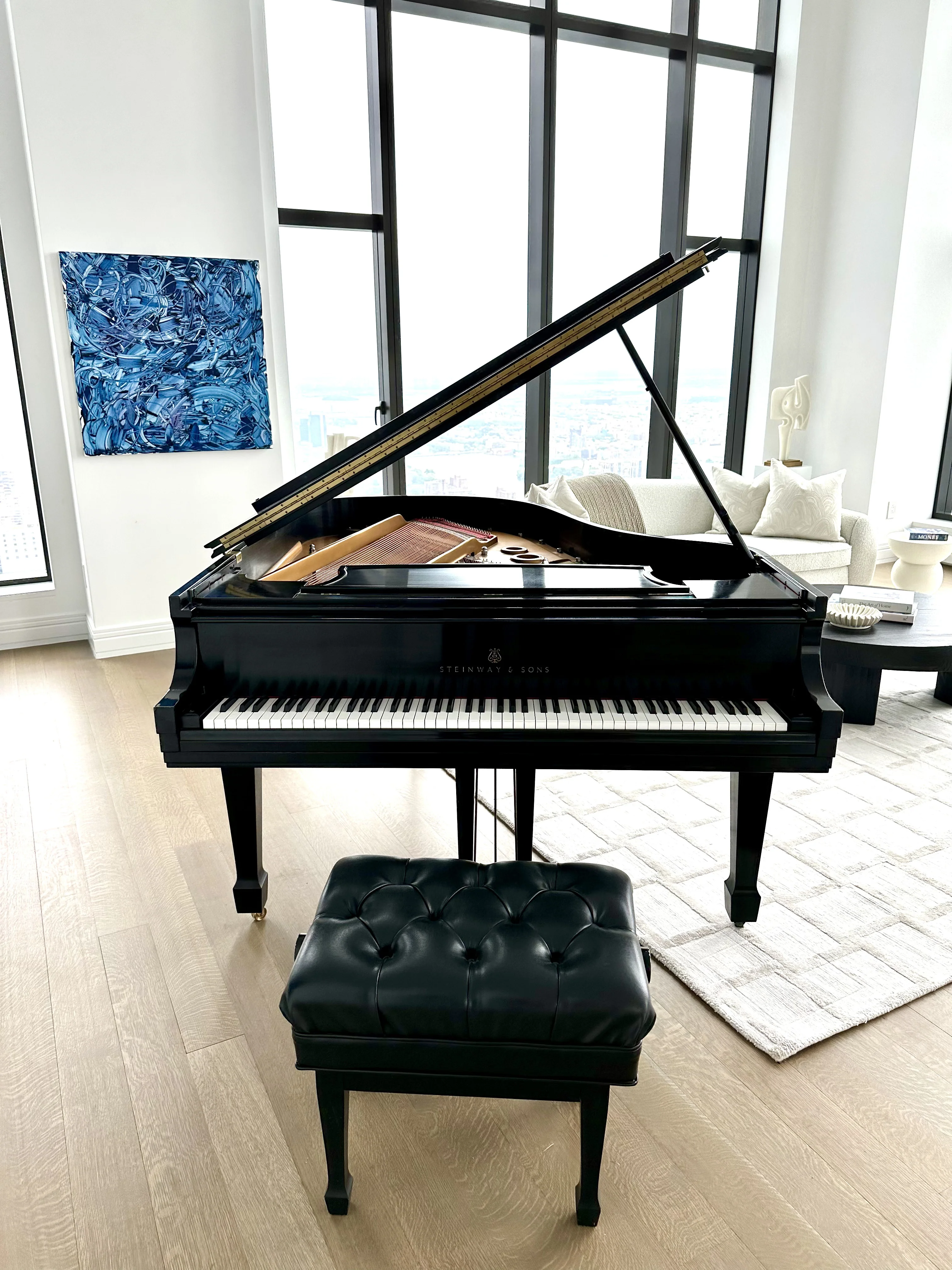 1996 Steinway Model L | Ebony - Image 2