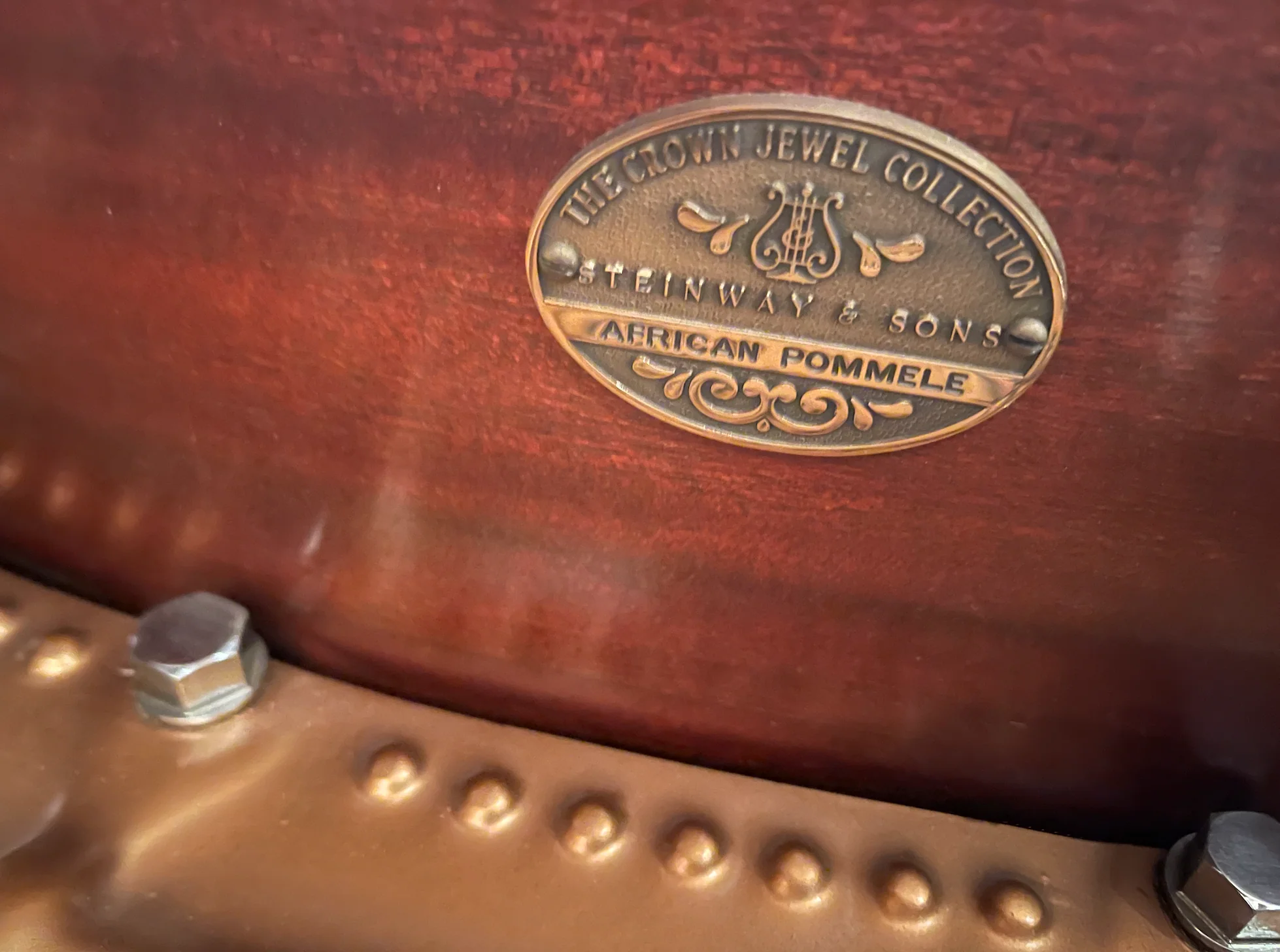 2001 Steinway Grand Piano Model L | Crown Jewel Collection | African Pommele - Image 4