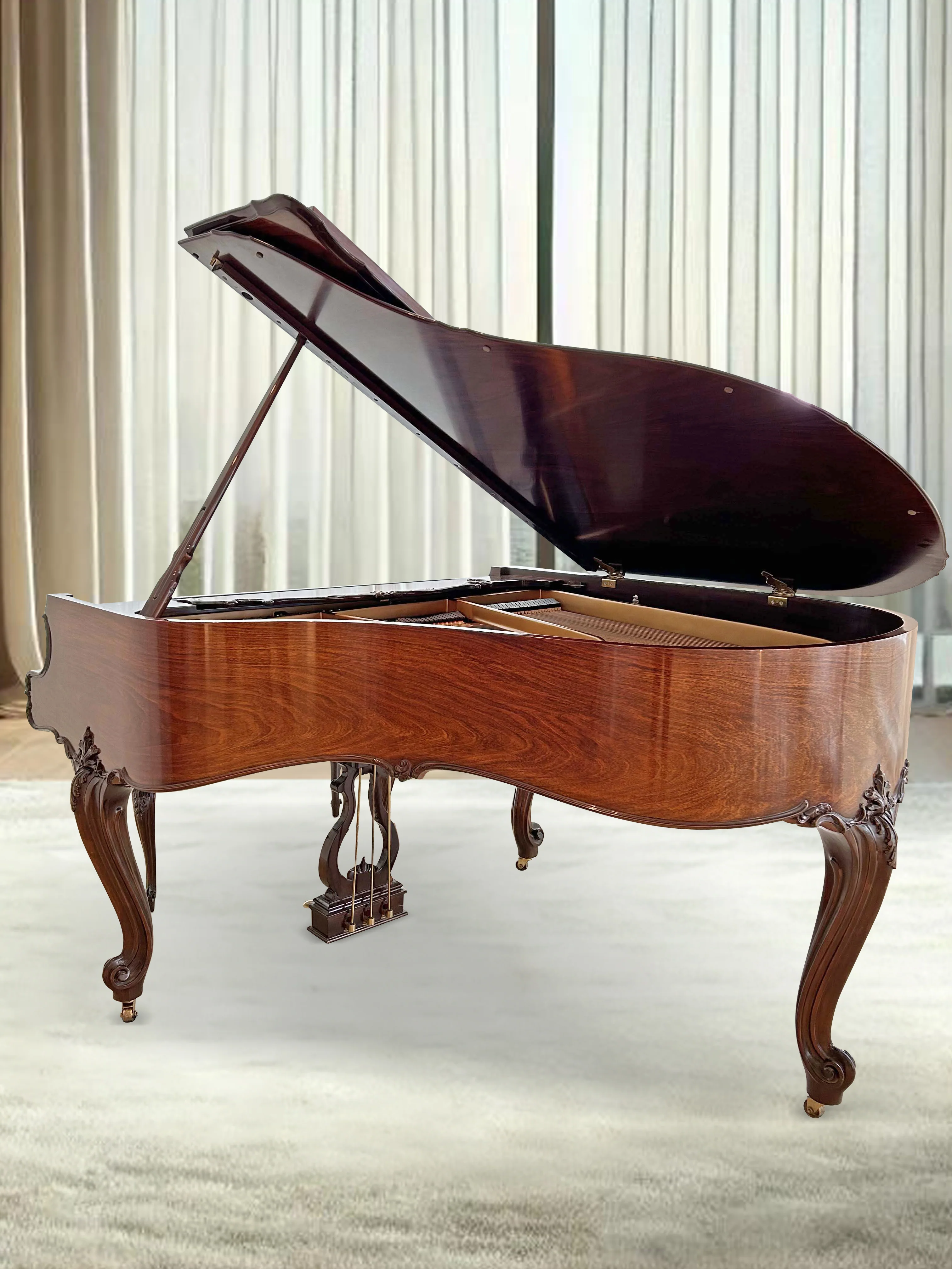 2003 Steinway Model M Louis XV Piano | Sketch 501A | East Indian Rosewood | Crown Jewel Collection - Image 3