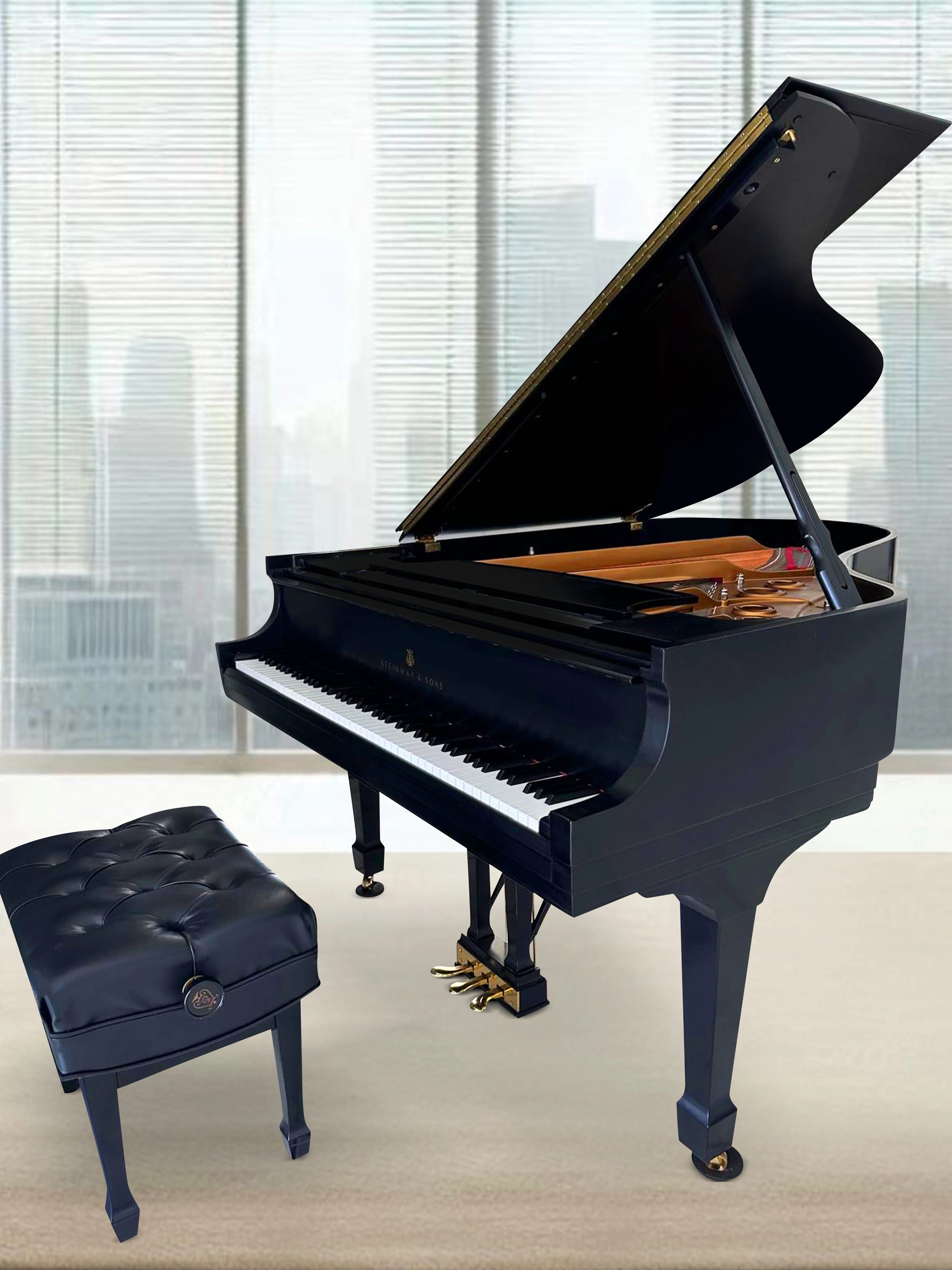 2005 Steinway Model L | Ebony | IPad Player System Similar to Spirio - Image 2