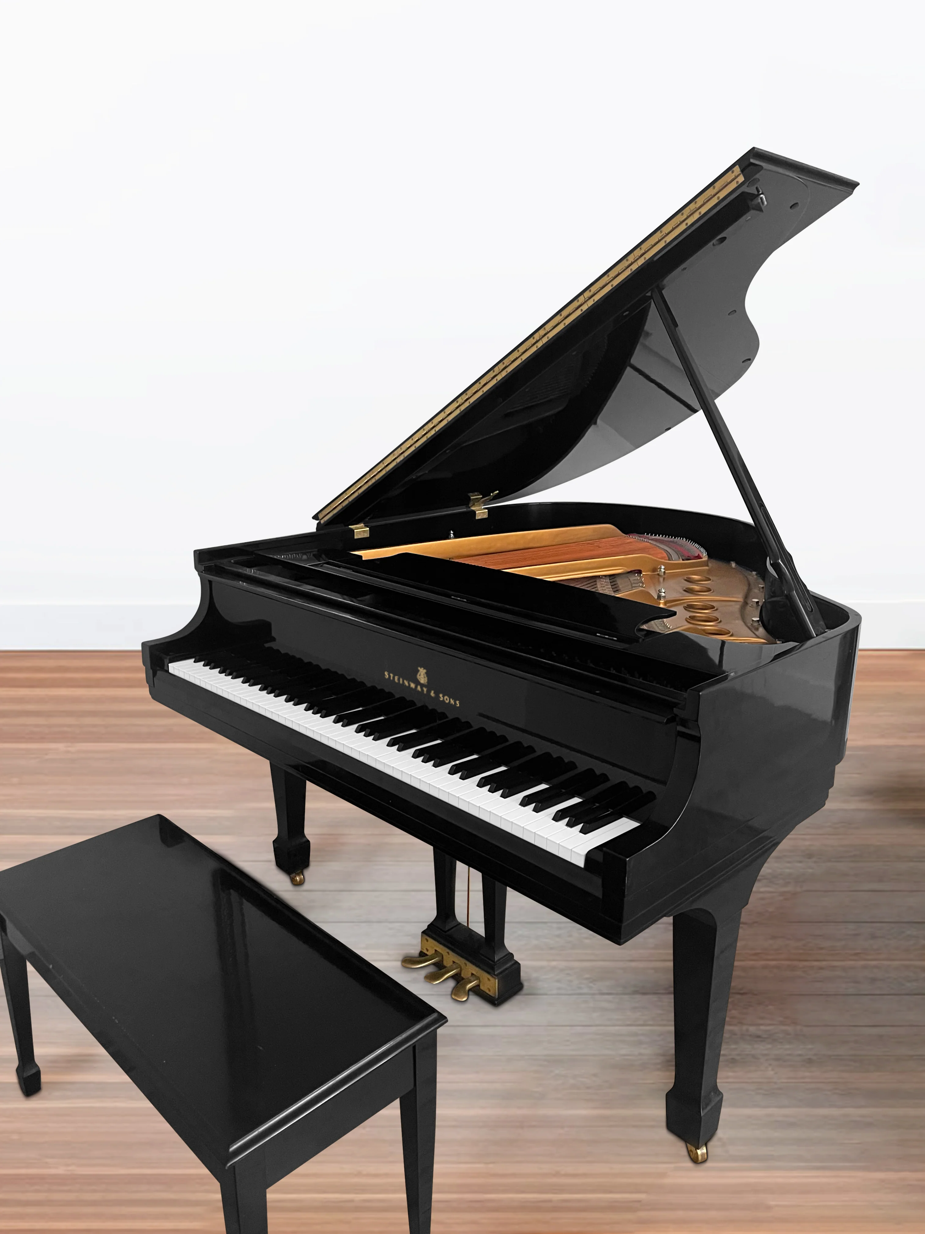 Steinway Model S | 1990 | Semi-Gloss Ebony - Image 2