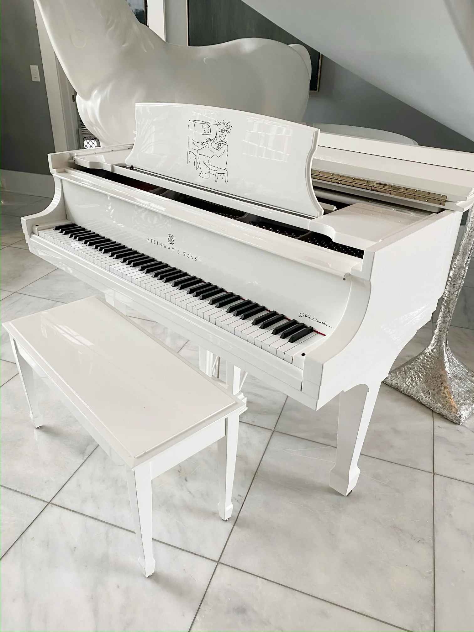 2015 John Lennon Extremely Limited Edition Steinway Model O | Sterling Silver - Image 5